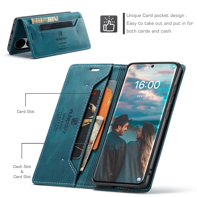 For Huawei P50 Pro AutSpace A01 Skin-feel Crazy Horse Leather Phone Case
