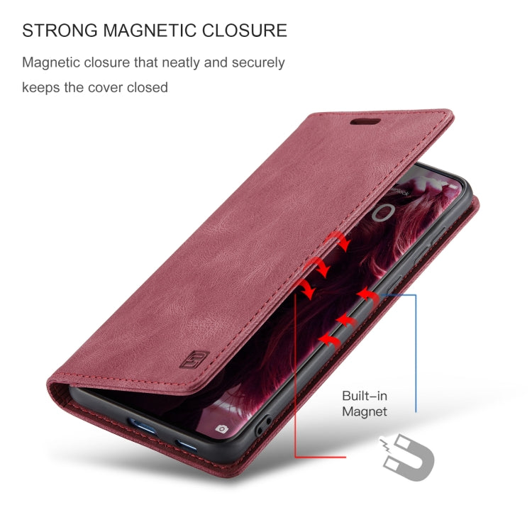 For Huawei P50 Pro AutSpace A01 Skin-feel Crazy Horse Leather Phone Case