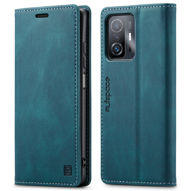 For Xiaomi Mi 11T /11T Pro AutSpace A01 Skin-feel Crazy Horse Leather Phone Case
