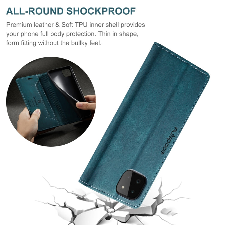 For Samsung Galaxy A22 AutSpace A01 Retro Skin-feel Crazy Horse RFID Leather Phone Case