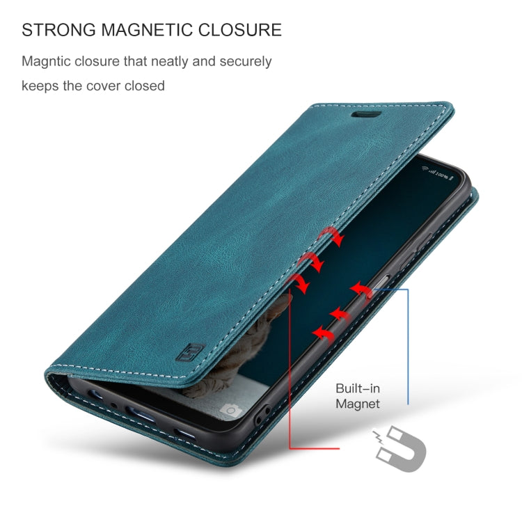 For Samsung Galaxy A22 AutSpace A01 Retro Skin-feel Crazy Horse RFID Leather Phone Case