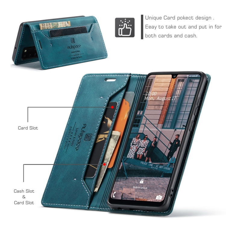 For Samsung Galaxy A31 AutSpace A01 Retro Skin-feel Crazy Horse RFID Leather Phone Case
