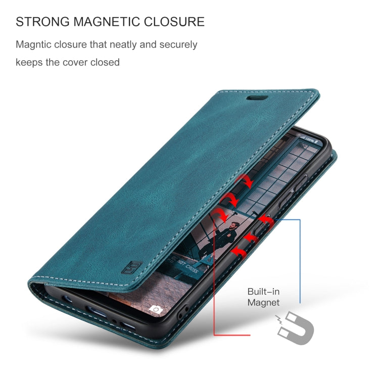 For Samsung Galaxy A31 AutSpace A01 Retro Skin-feel Crazy Horse RFID Leather Phone Case
