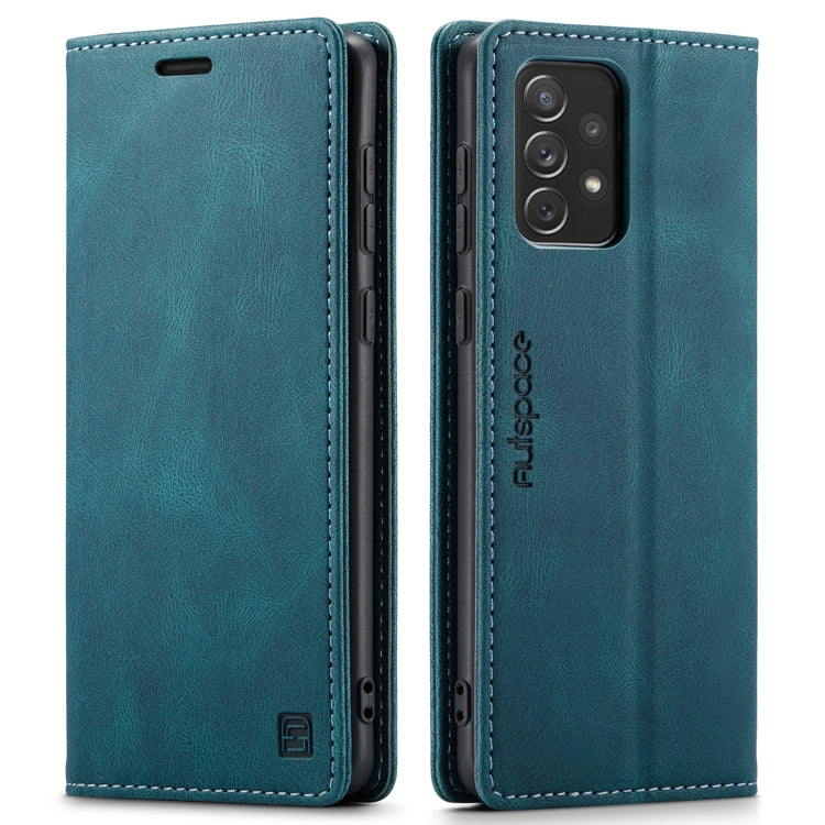 For Samsung Galaxy A33 5G AutSpace A01 Retro Skin-feel Crazy Horse RFID Leather Phone Case