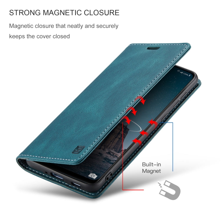 For Samsung Galaxy A33 5G AutSpace A01 Retro Skin-feel Crazy Horse RFID Leather Phone Case