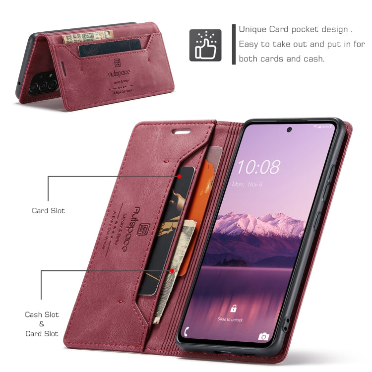 For Samsung Galaxy A53 AutSpace A01 Retro Skin-feel Crazy Horse RFID Leather Phone Case