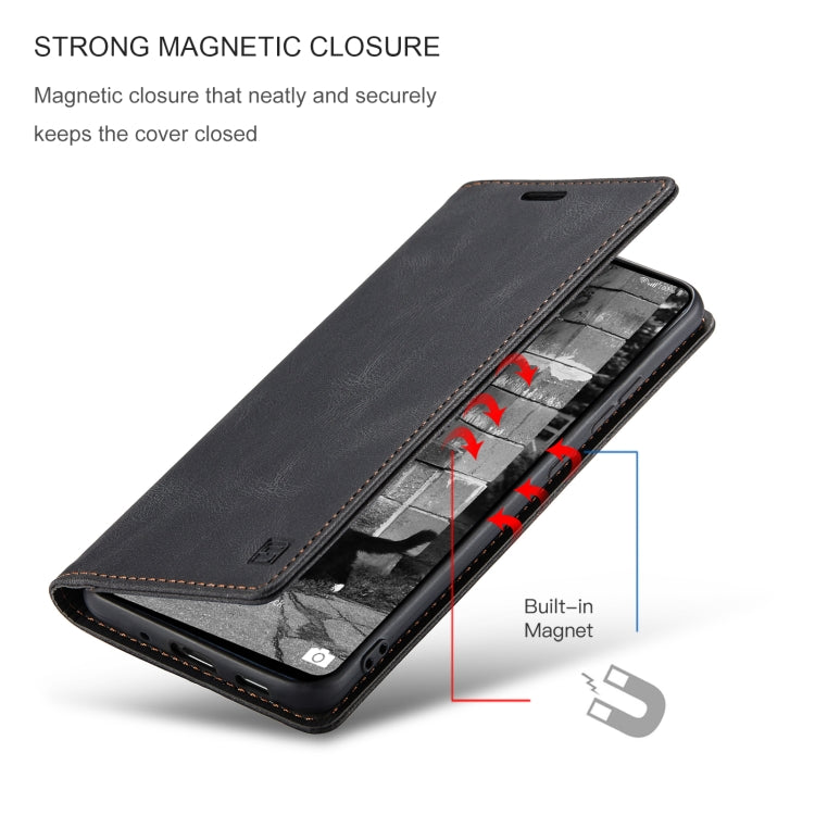 For Samsung Galaxy A73 AutSpace A01 Retro Skin-feel Crazy Horse RFID Leather Phone Case
