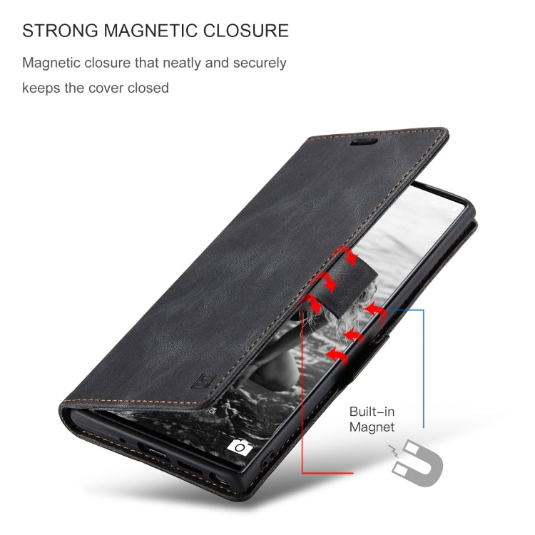 For Samsung Galaxy Note10 AutSpace A01 Retro Skin-feel Crazy Horse RFID Leather Phone Case