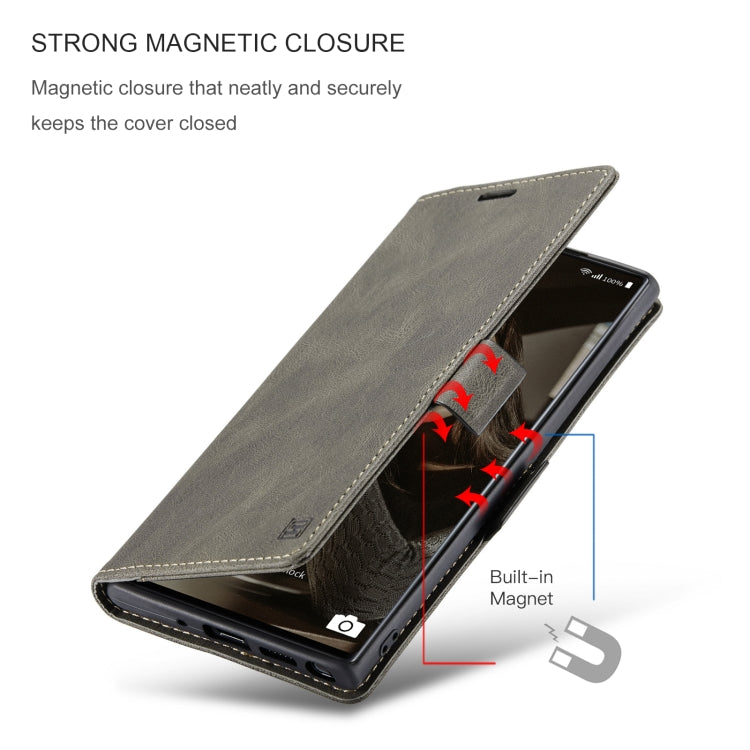 For Samsung Galaxy Note10 AutSpace A01 Retro Skin-feel Crazy Horse RFID Leather Phone Case