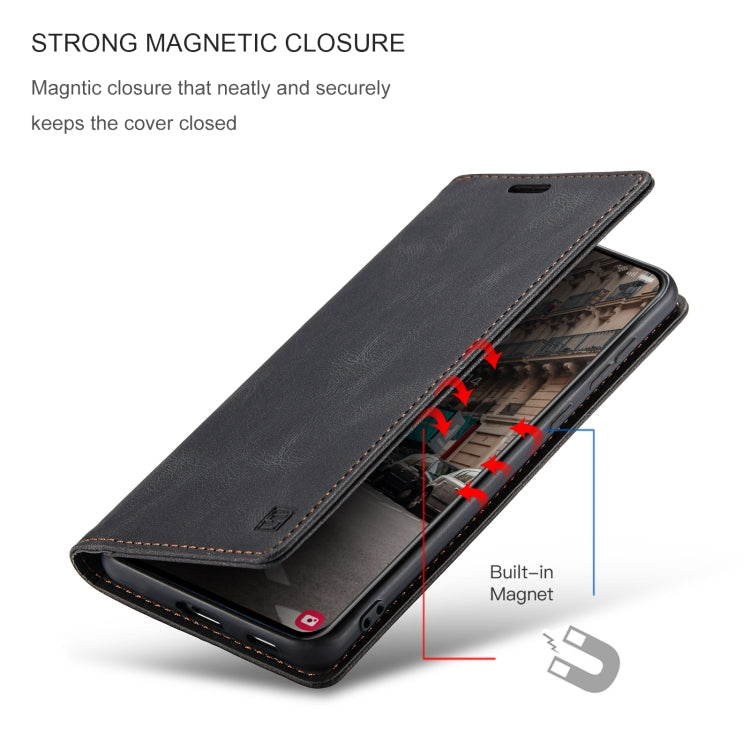 For Samsung Galaxy S21 FE AutSpace A01 Retro Skin-feel Crazy Horse RFID Leather Phone Case