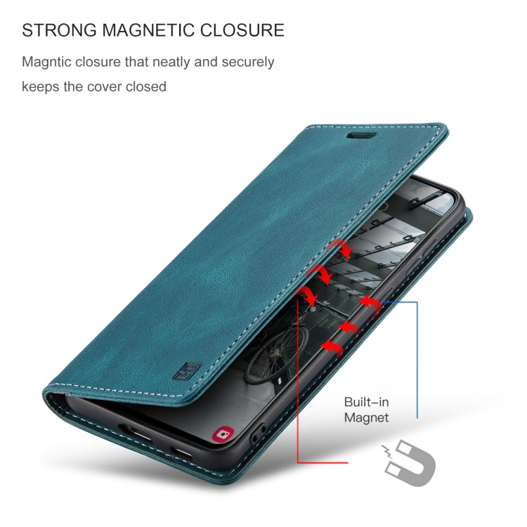 For Samsung Galaxy S21 FE AutSpace A01 Retro Skin-feel Crazy Horse RFID Leather Phone Case
