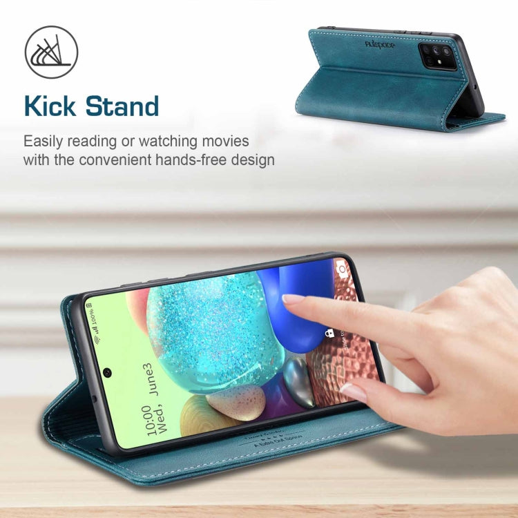 For Samsung Galaxy A71 5G AutSpace A01 Retro Skin-feel Crazy Horse RFID Leather Phone Case