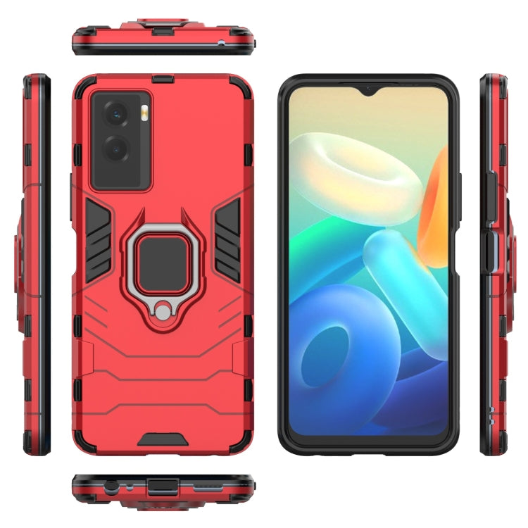 For vivo Y55s 5G Shockproof PC + TPU Holder Phone Case