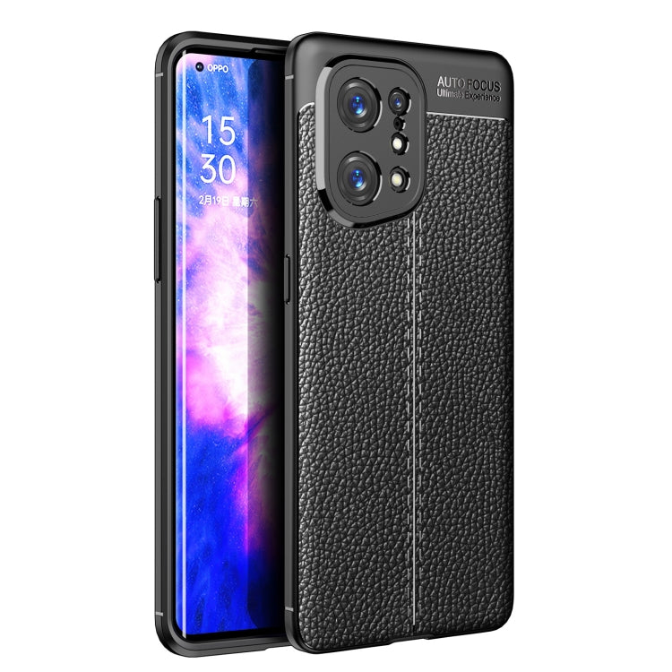 For OPPO Find X5 Litchi Texture TPU Shockproof Phone Case