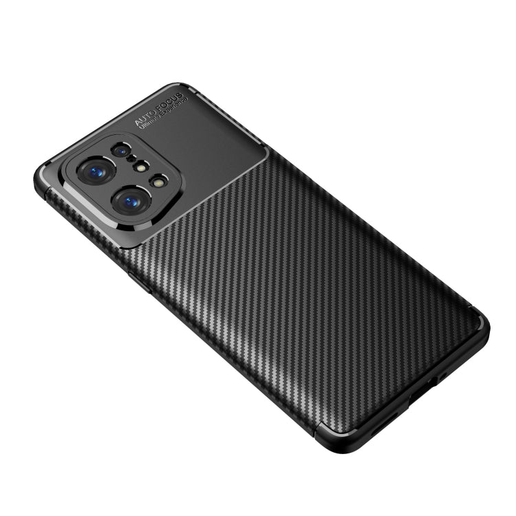 For OPPO Find X5 Carbon Fiber Texture Shockproof TPU Phone Case