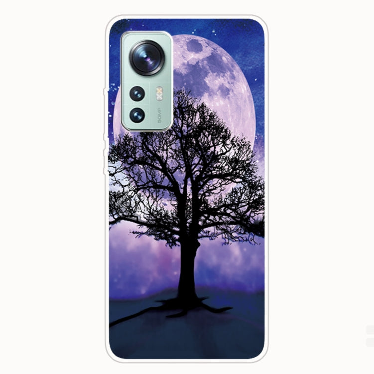For Xiaomi 12 Pro Painted Transparent Shockproof TPU Protective Phone Case