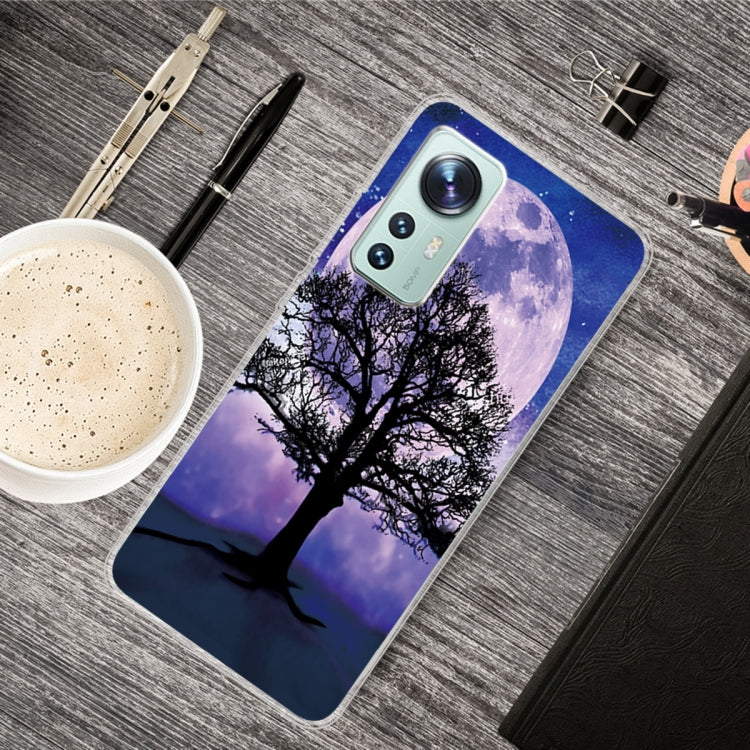 For Xiaomi 12 Pro Painted Transparent Shockproof TPU Protective Phone Case