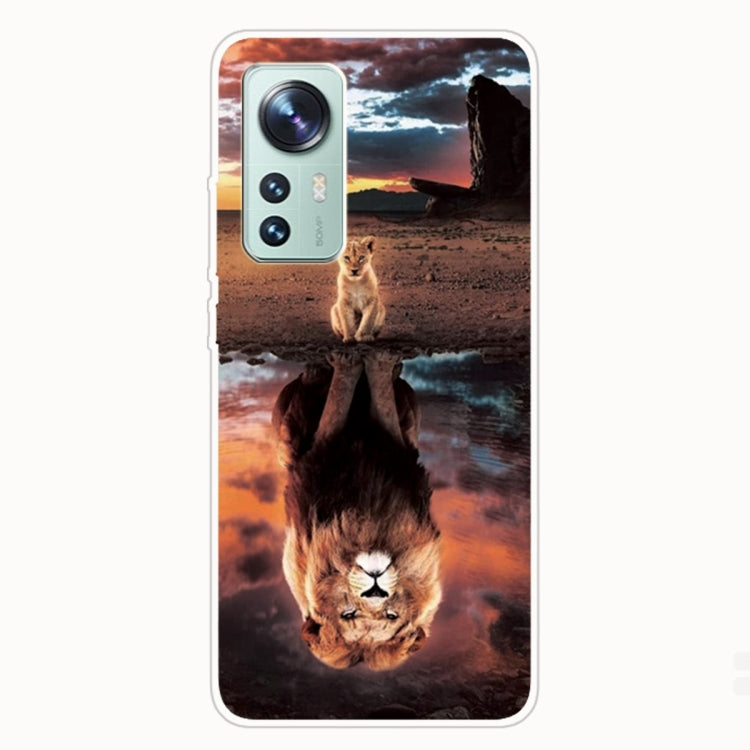 For Xiaomi 12 Pro Painted Transparent Shockproof TPU Protective Phone Case