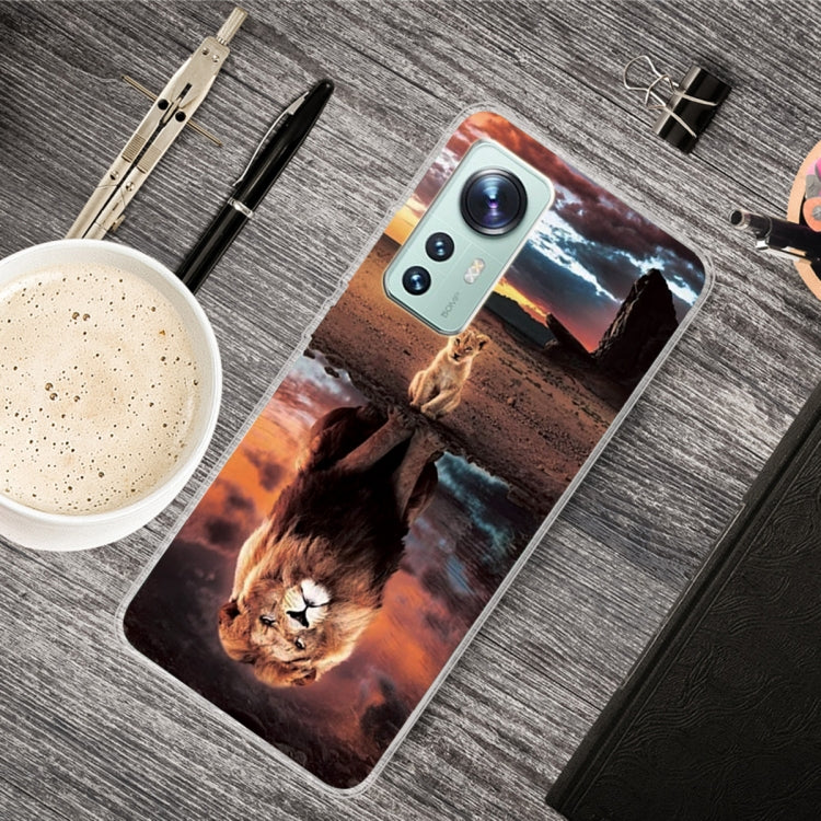 For Xiaomi 12 Pro Painted Transparent Shockproof TPU Protective Phone Case