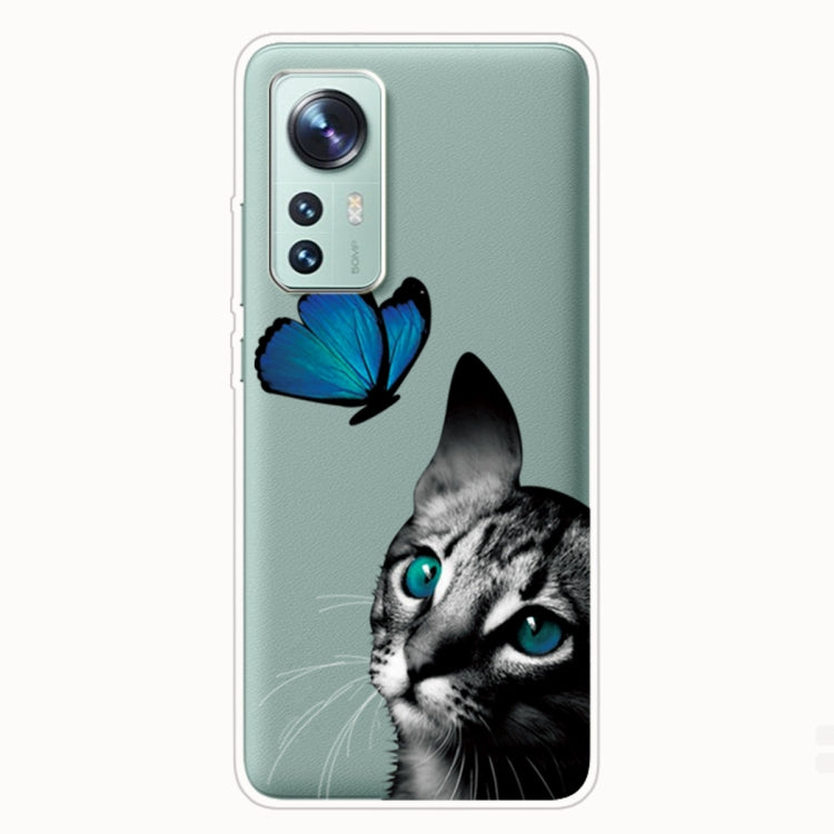 For Xiaomi 12 Pro Painted Transparent Shockproof TPU Protective Phone Case