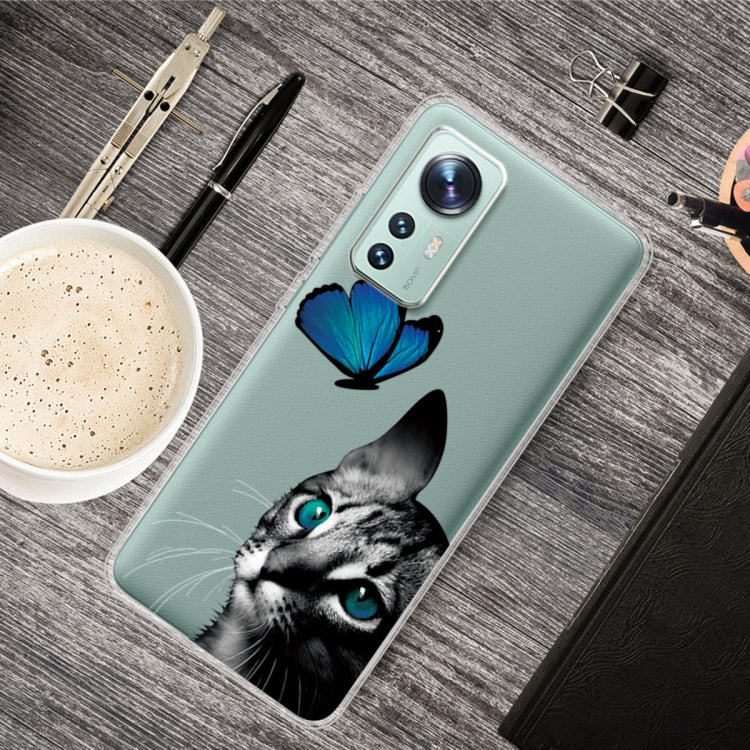 For Xiaomi 12 Pro Painted Transparent Shockproof TPU Protective Phone Case