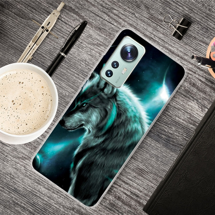 For Xiaomi 12 Pro Painted Transparent Shockproof TPU Protective Phone Case
