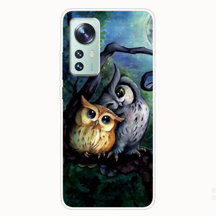 For Xiaomi 12 Pro Painted Transparent Shockproof TPU Protective Phone Case