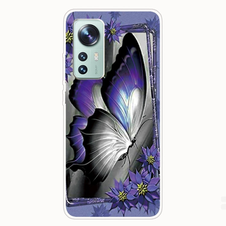 For Xiaomi 12 Pro Painted Transparent Shockproof TPU Protective Phone Case