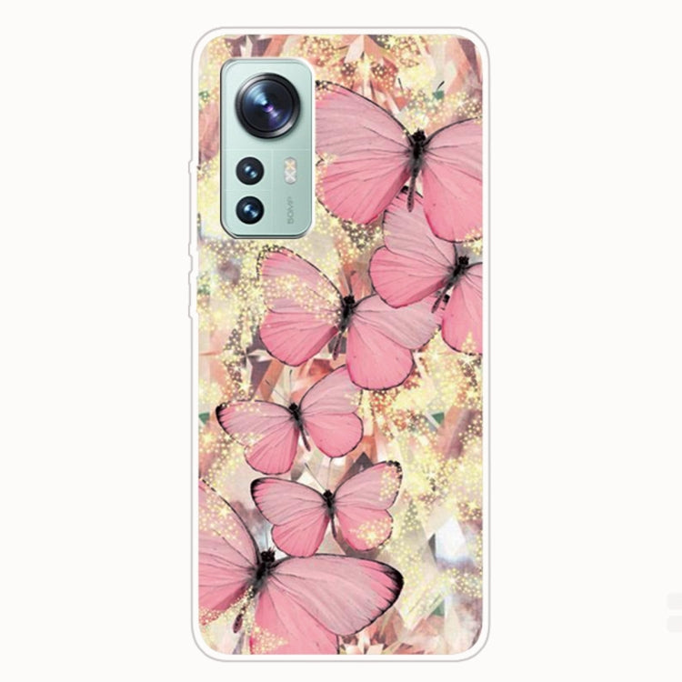 For Xiaomi 12 Pro Painted Transparent Shockproof TPU Protective Phone Case