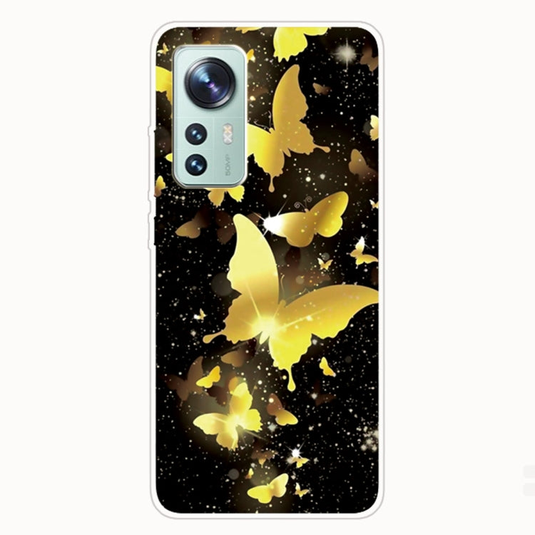 For Xiaomi 12 Pro Painted Transparent Shockproof TPU Protective Phone Case