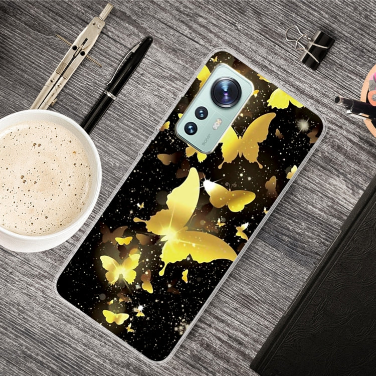 For Xiaomi 12 Pro Painted Transparent Shockproof TPU Protective Phone Case