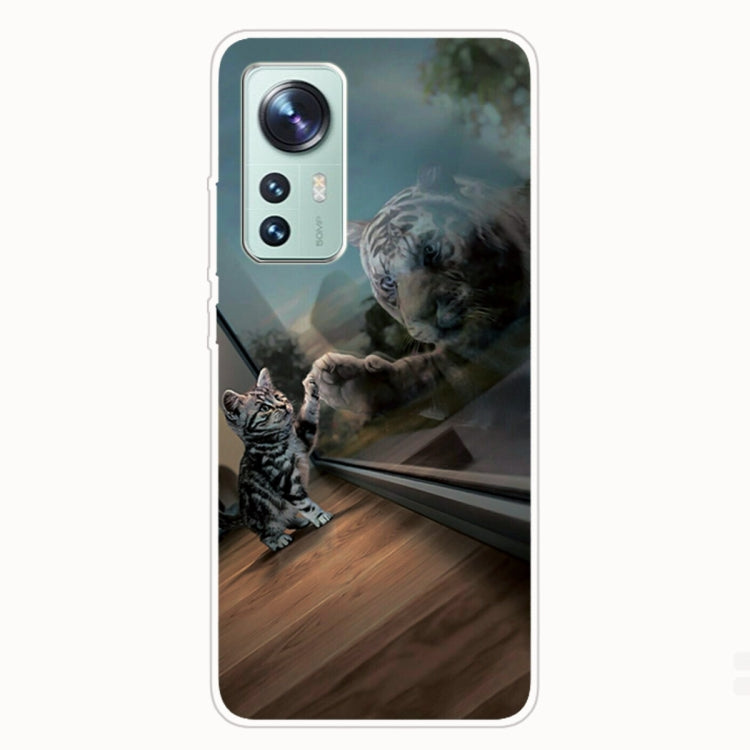 For Xiaomi 12 Pro Painted Transparent Shockproof TPU Protective Phone Case