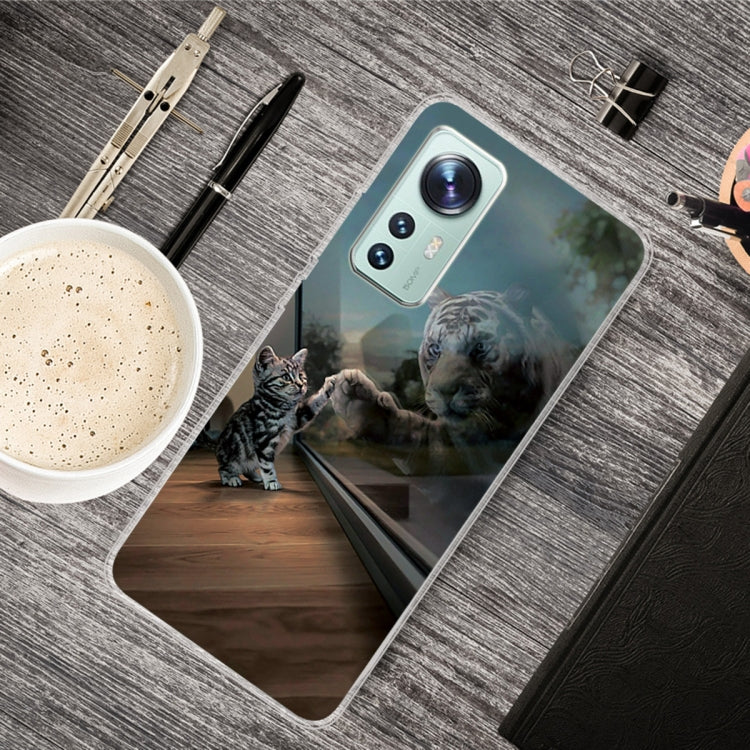 For Xiaomi 12 Pro Painted Transparent Shockproof TPU Protective Phone Case