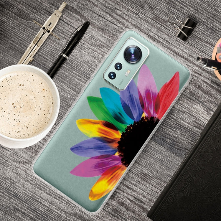 For Xiaomi 12 Pro Painted Transparent Shockproof TPU Protective Phone Case