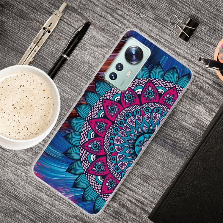 For Xiaomi 12 Pro Painted Transparent Shockproof TPU Protective Phone Case
