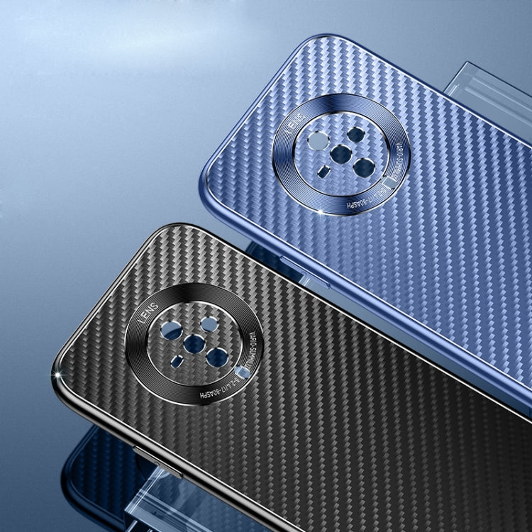 For vivo S6 Metal Frame Carbon Fiber Phone Case(Purple)