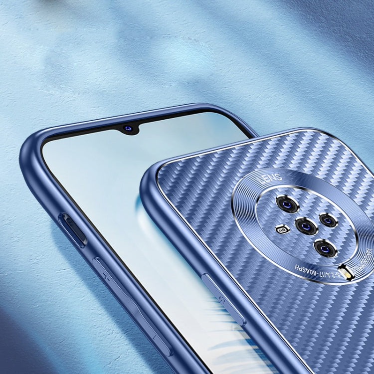 For vivo S6 Metal Frame Carbon Fiber Phone Case(Purple)