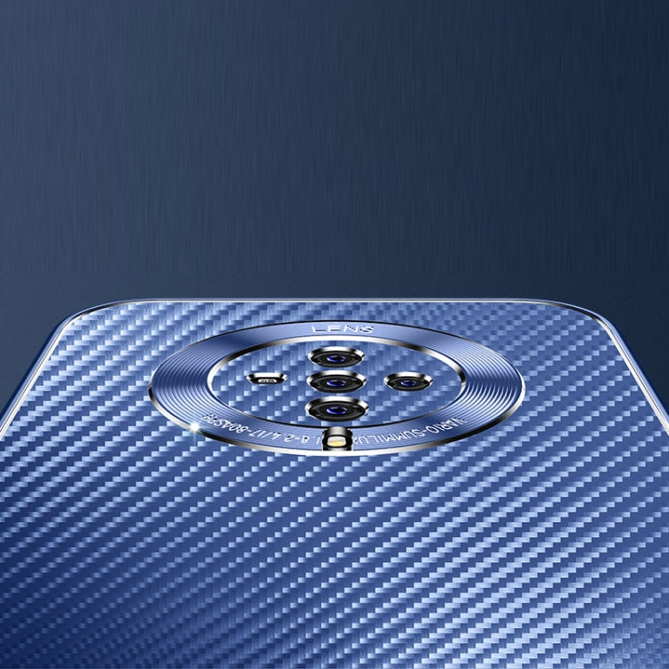 For vivo S6 Metal Frame Carbon Fiber Phone Case(Purple)