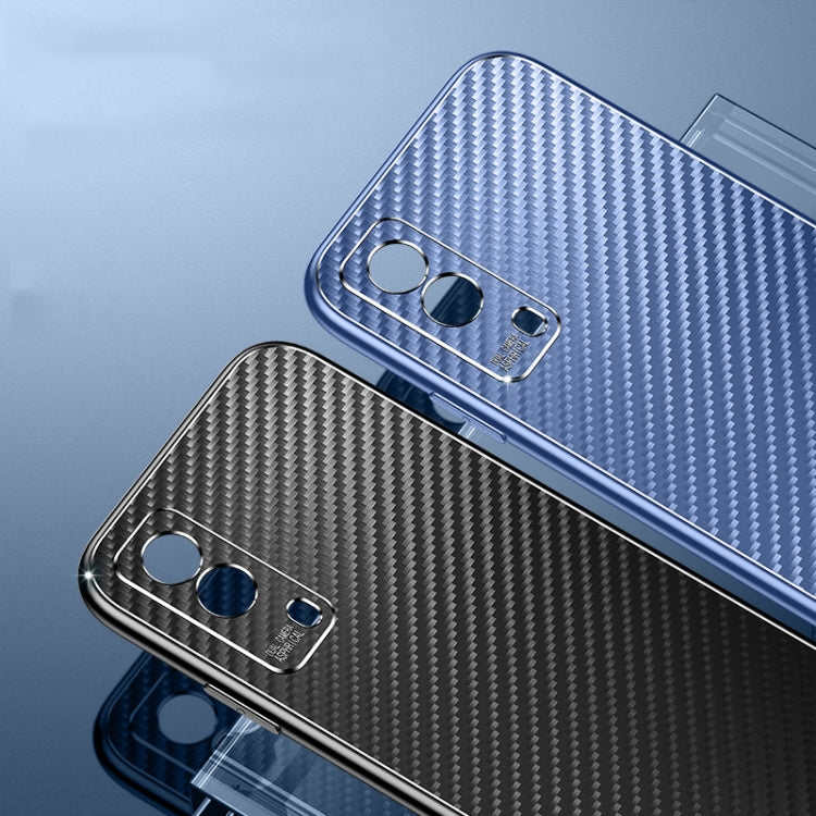 For vivo Y53s Metal Frame Carbon Fiber Phone Case