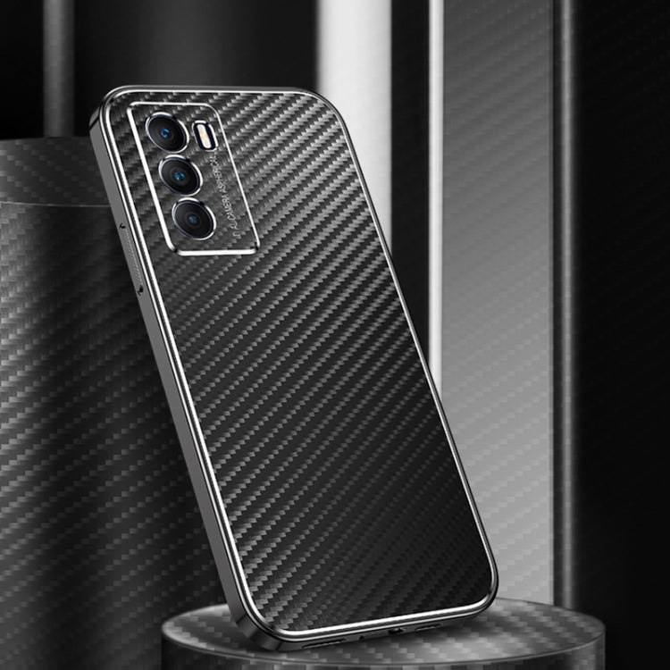 For vivo T1 4G Metal Frame Carbon Fiber Phone Case