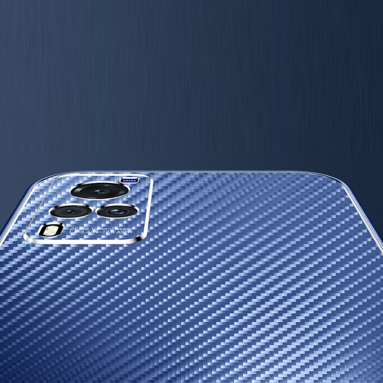 For vivo X60 Pro Metal Frame Carbon Fiber Phone Case