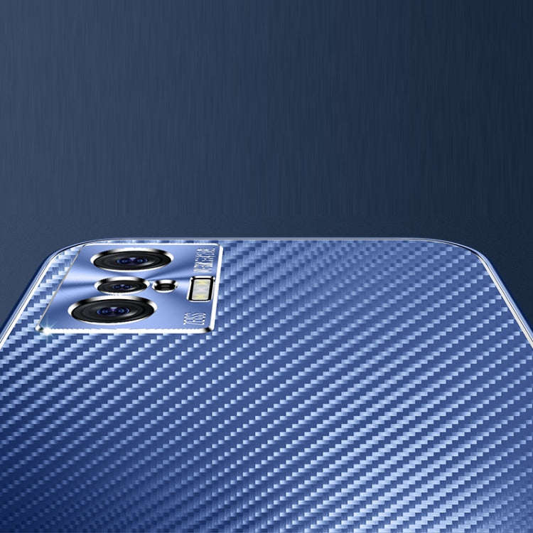 For vivo X70 Pro Metal Frame Carbon Fiber Phone Case