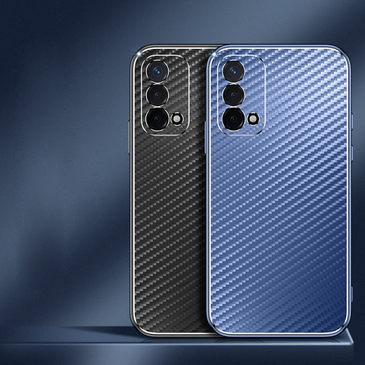 For OPPO A93s 5G Metal Frame Carbon Fiber Phone Case
