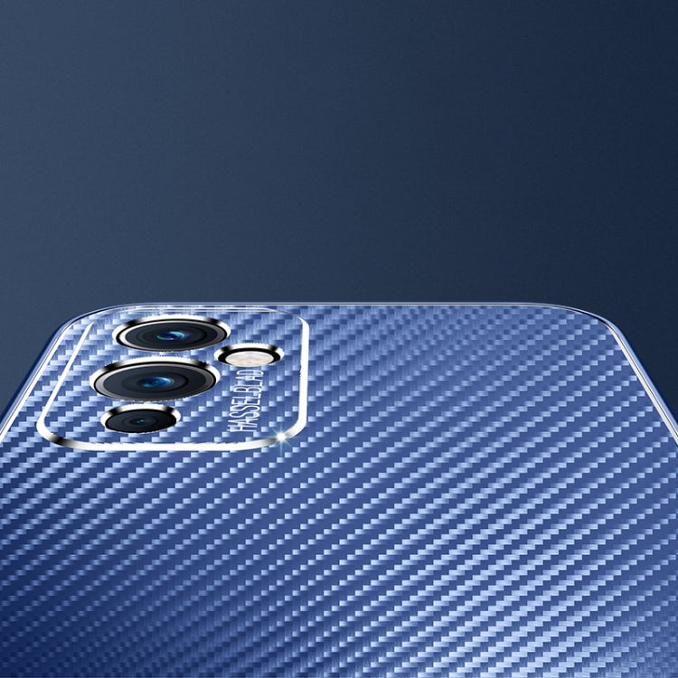 For OnePlus 9 Pro Metal Frame Carbon Fiber Phone Case(Blue)