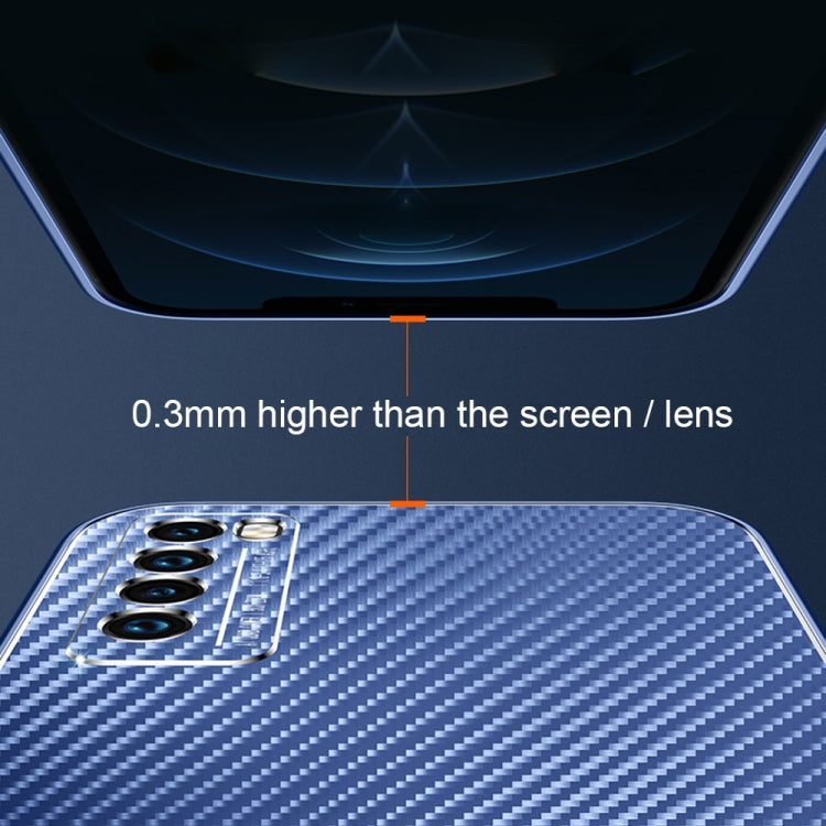 For Huawei nova 7 SE Metal Frame Carbon Fiber Phone Case