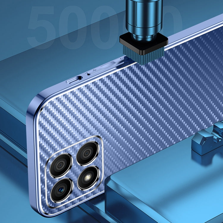 For Honor X30i Metal Frame Carbon Fiber Phone Case
