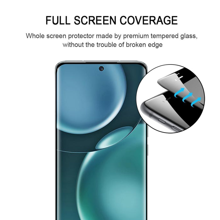 Edge Glue 3D Curved Edge Full Screen Tempered Glass Film For Honor Magic4(Black)