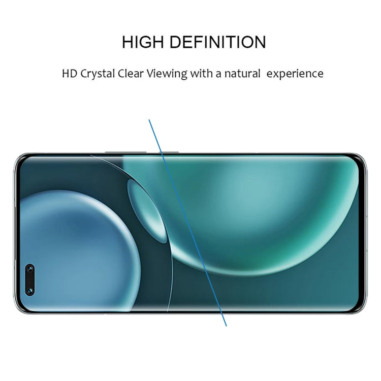 Edge Glue 3D Curved Edge Full Screen Tempered Glass Film For Honor Magic4 Pro / Magic4 Ultimate(Black)