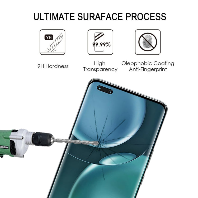 Edge Glue 3D Curved Edge Full Screen Tempered Glass Film For Honor Magic4 Pro / Magic4 Ultimate(Black)