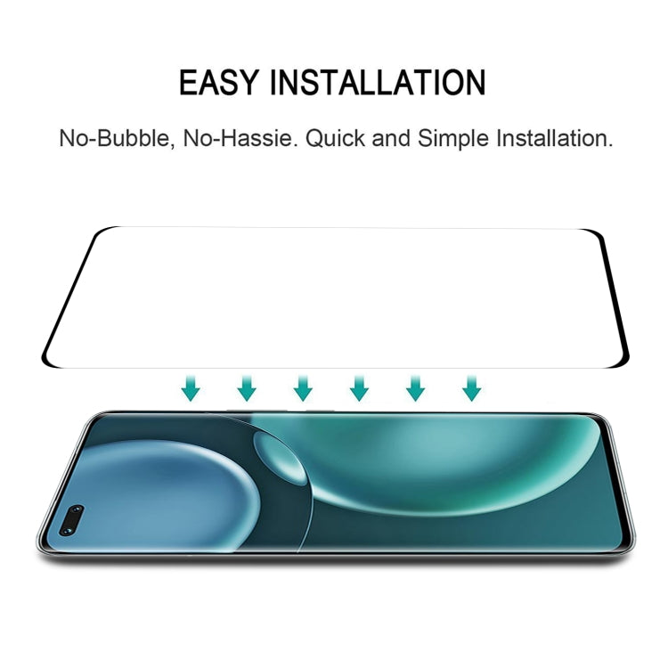 25 PCS Edge Glue 3D Curved Edge Full Screen Tempered Glass Film For Honor Magic4 Pro / Magic4 Ultimate(Black)